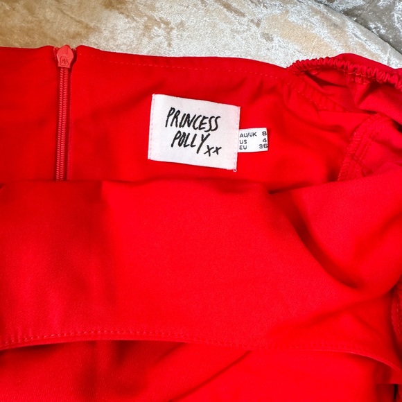 Princess Polly red long sleeve cowl neck dress - Picture 8 of 11